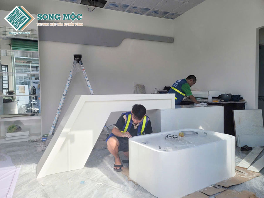 Hình ảnh hoàn thành thi công sửa chữa cải tạo shop máy tính