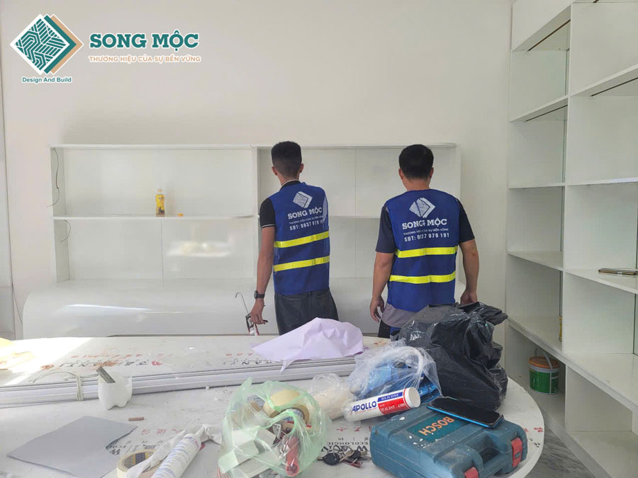 Hình ảnh hoàn thành thi công sửa chữa cải tạo shop máy tính