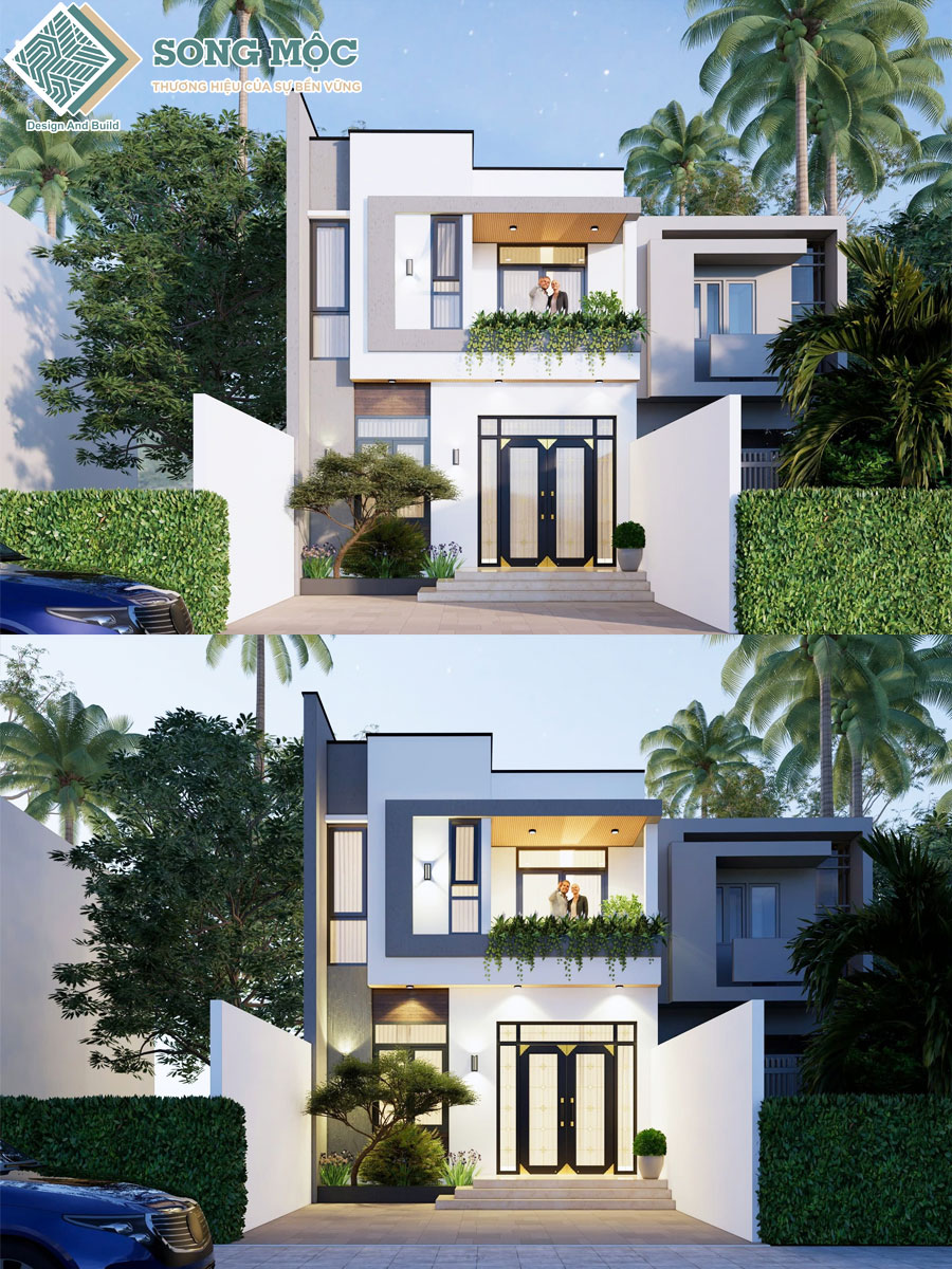 Mẫu thiết kế nhà 2 tầng hiện đại