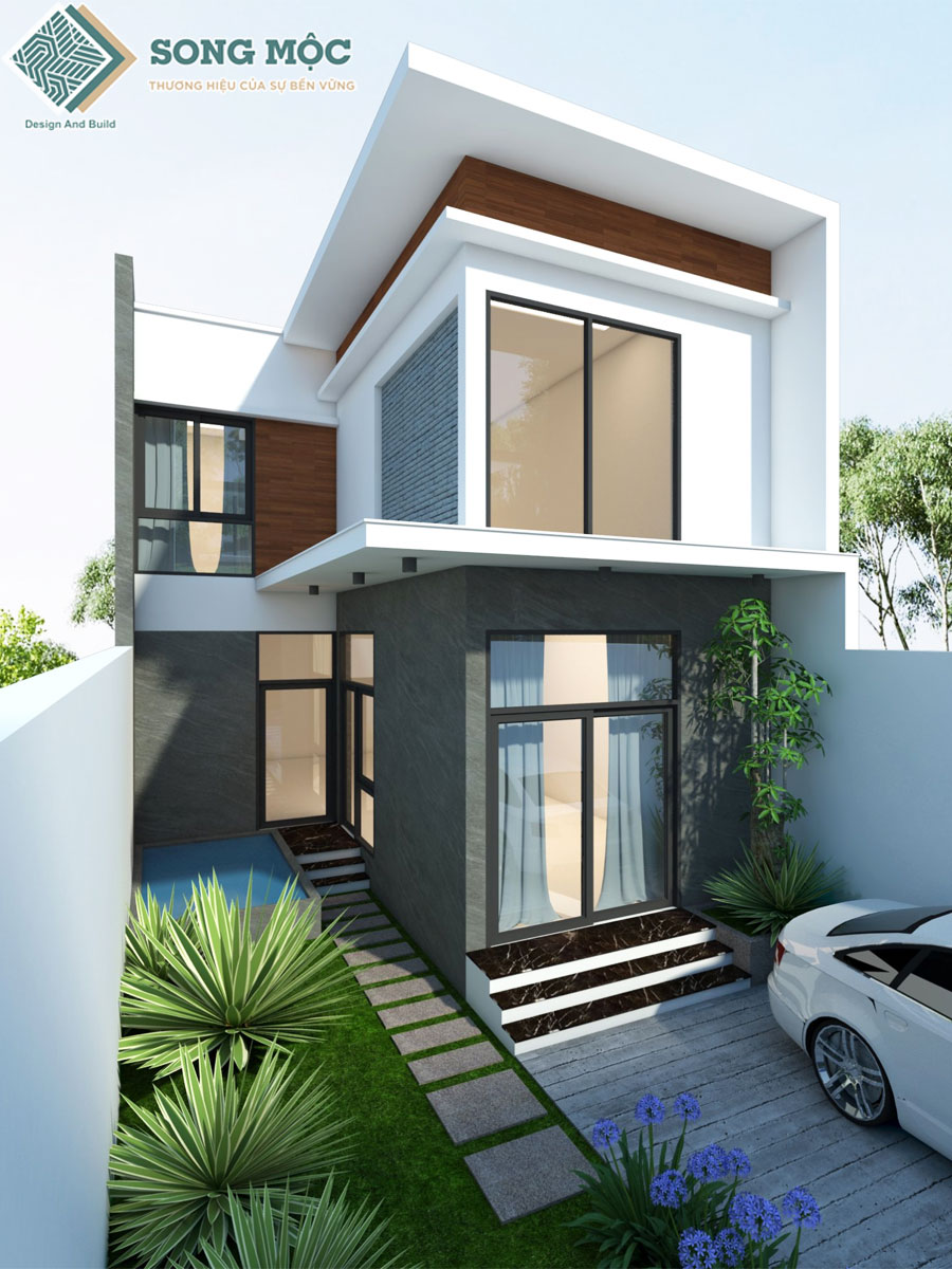 Mẫu thiết kế nhà 2 tầng hiện đại