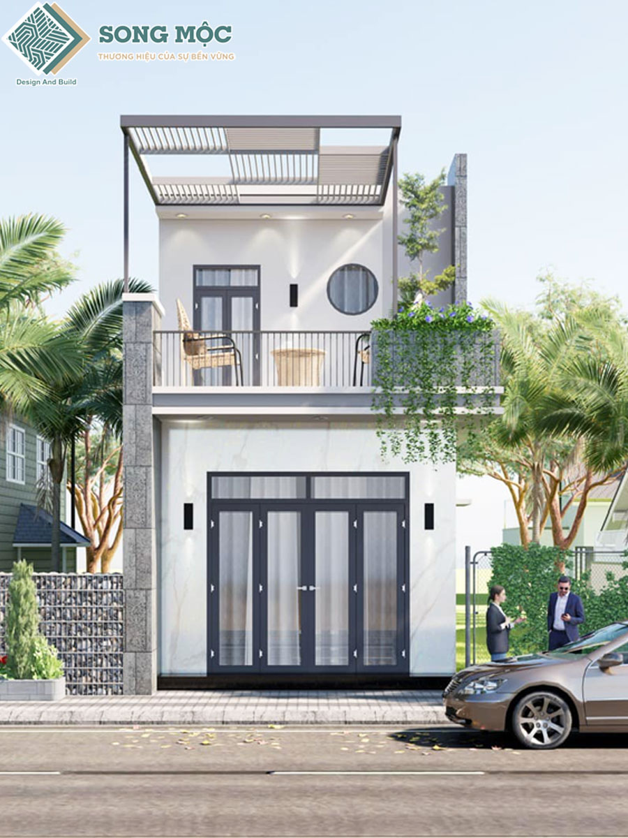 Mẫu thiết kế nhà phố 2 tầng