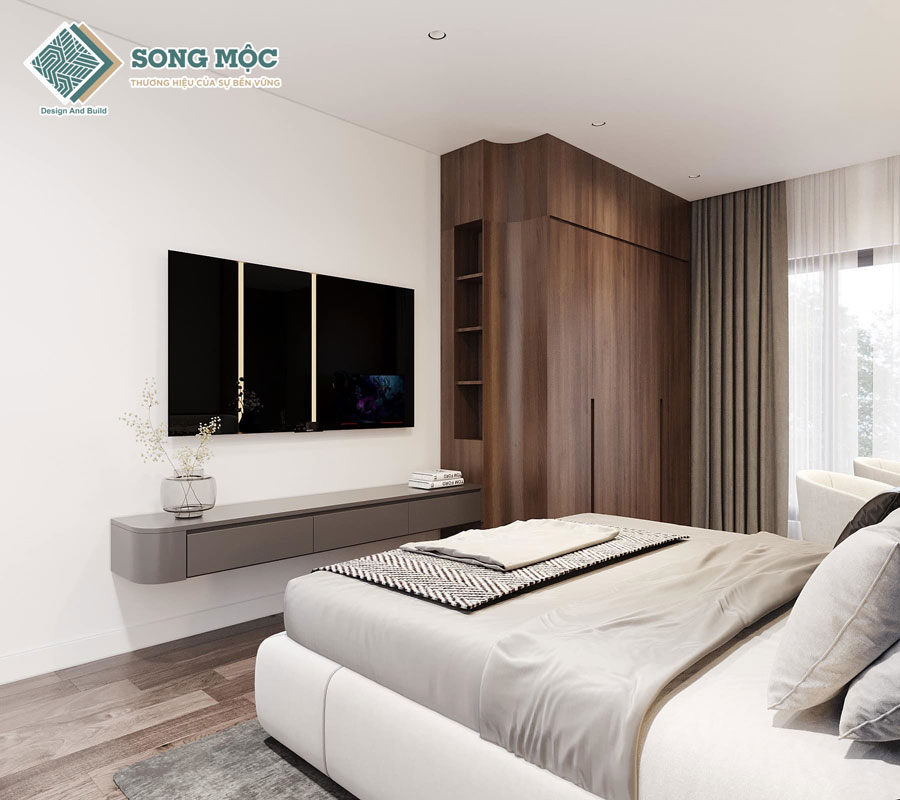 Hình ảnh 3D mẫu thiết kế nhà 4 tầng cho cô Thủy tại Quận 7