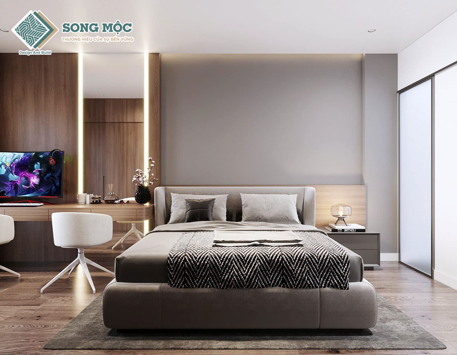 Hình ảnh 3D mẫu thiết kế nhà 4 tầng cho cô Thủy tại Quận 7