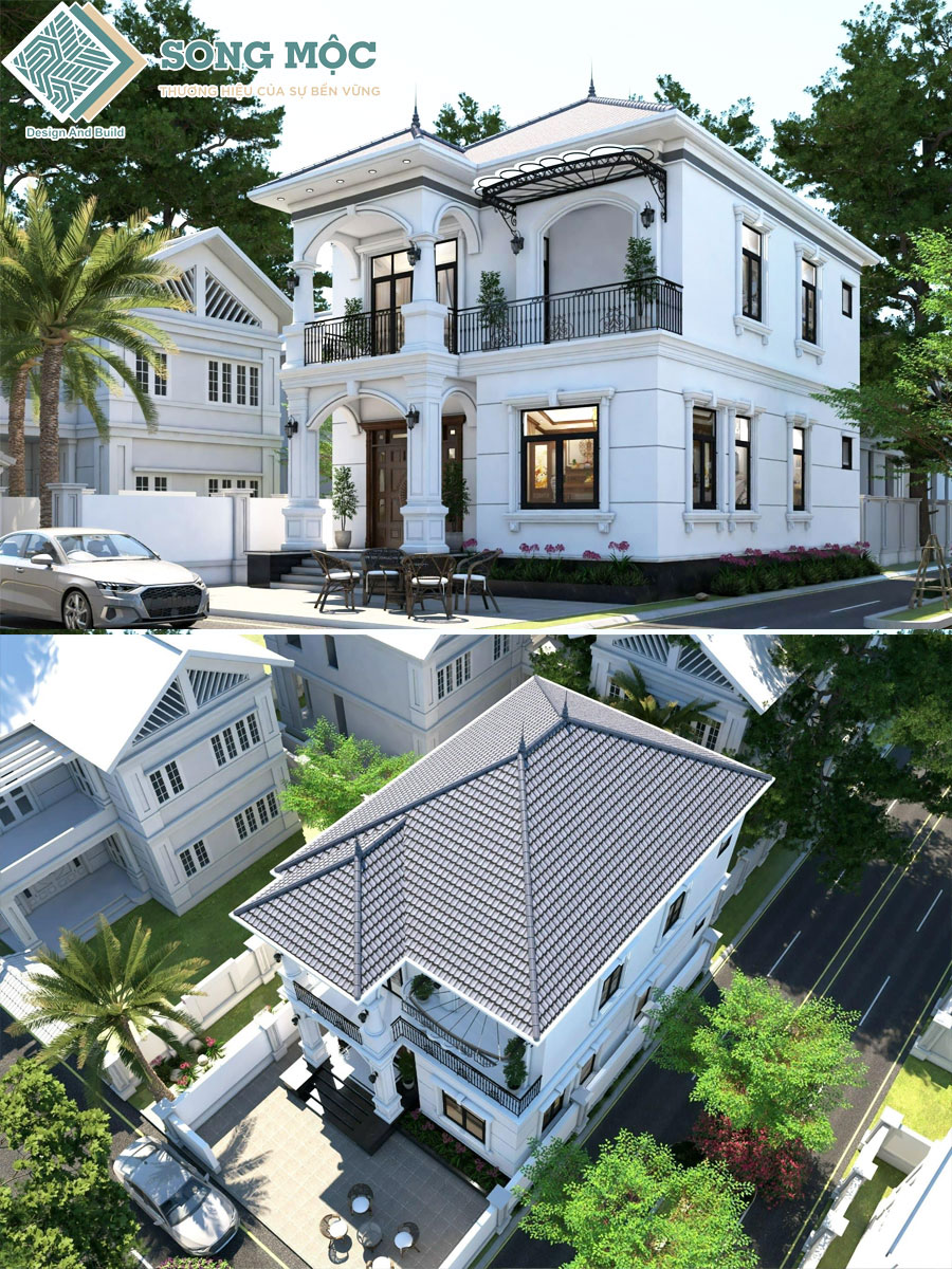 Mẫu thiết kế nhà biệt thự 2 tầng cho chú Đại