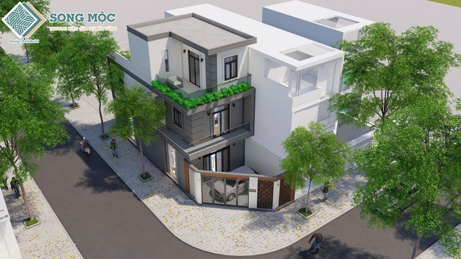 Mẫu thiết kế nhà phố 3 tầng hiện đại cho nhà anh Luân