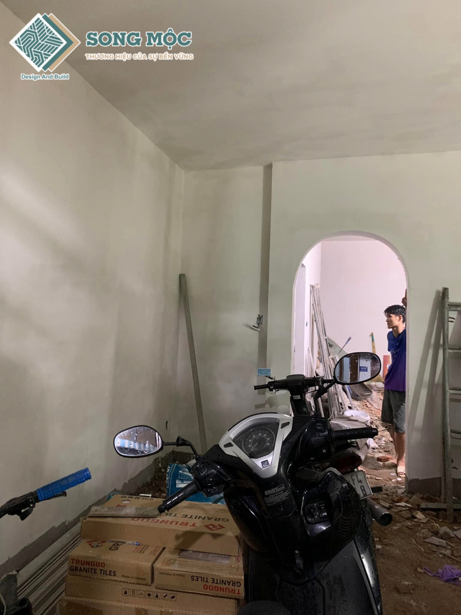 Hình ảnh đang thi công sửa chữa nhà cho anh Phú