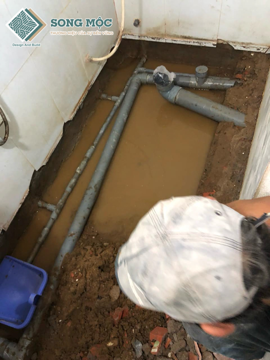 Hình ảnh lắp đặt lại hệ thống nước nhà anh Phú