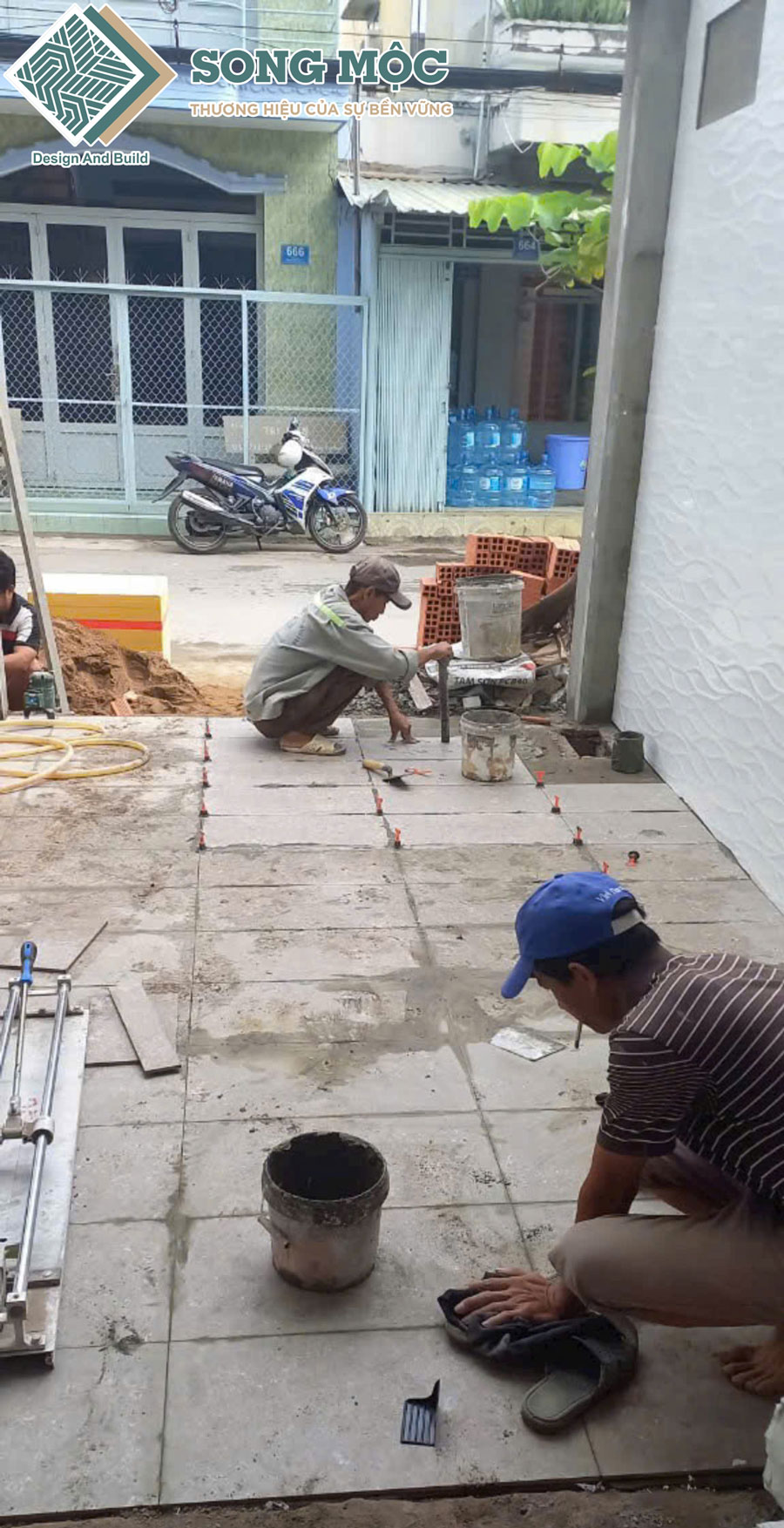 Hình ảnh cải tạo nhà và nâng tầng cho chị Giang tại Bình Tân