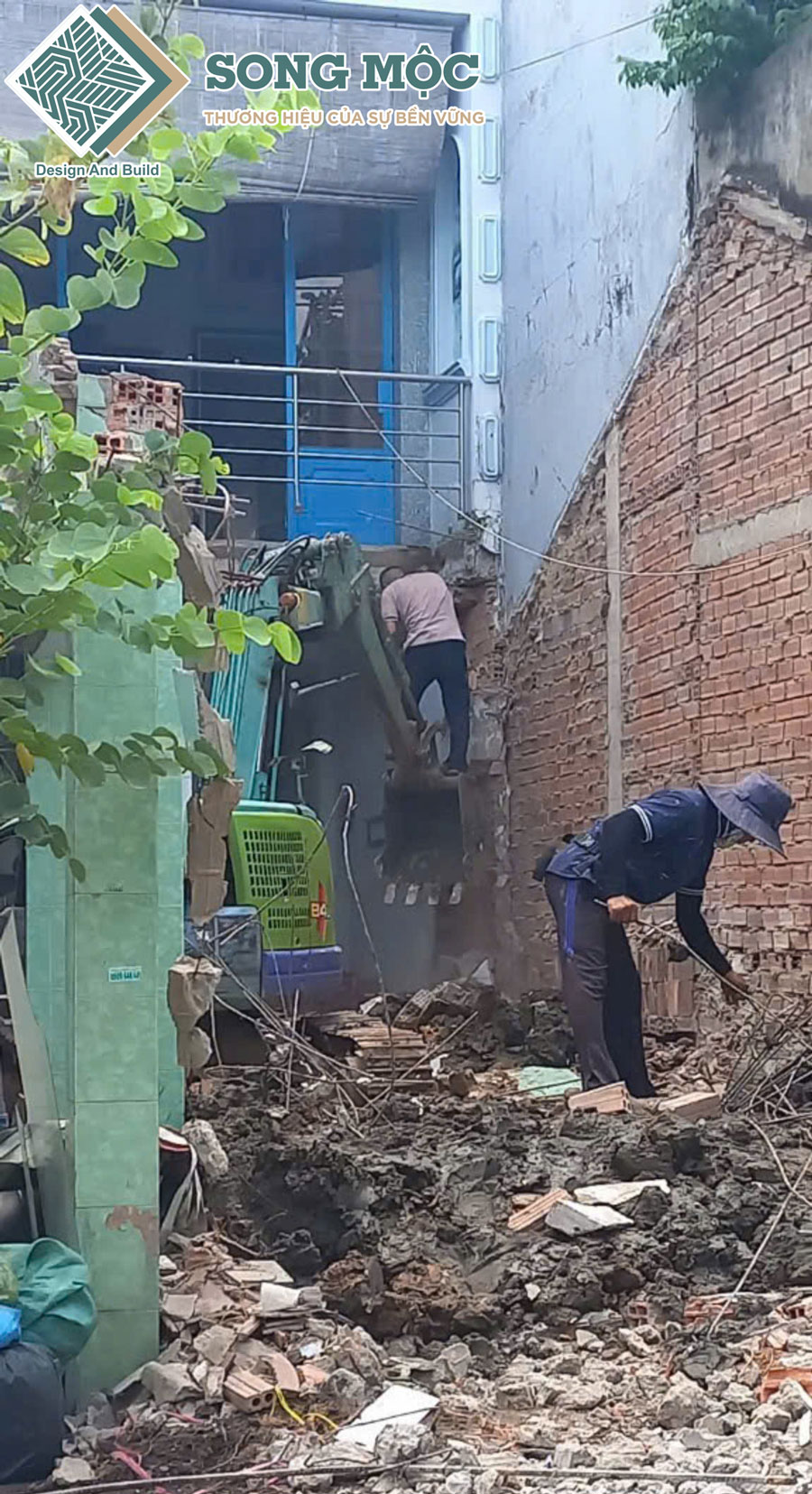 Hình ảnh cải tạo nhà và nâng tầng cho chị Giang tại Bình Tân