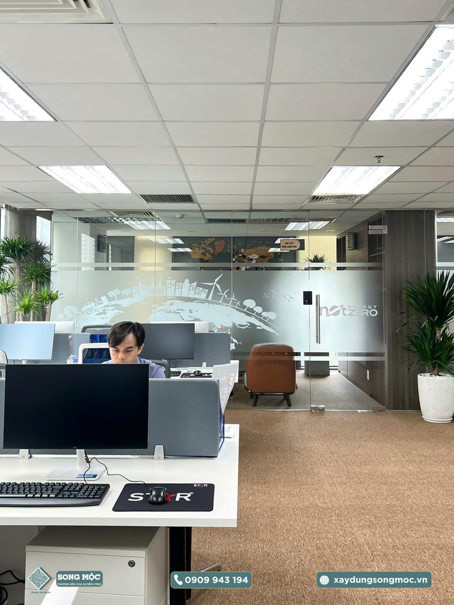 Hình ảnh bàn giao công trình sửa cải tạo văn phòng cho công ty cổ phần NETZERO ENERGY