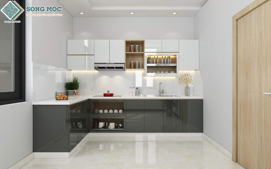 Hình ảnh mẫu thiết kế 3D nhà phố 2 tầng hiện đại