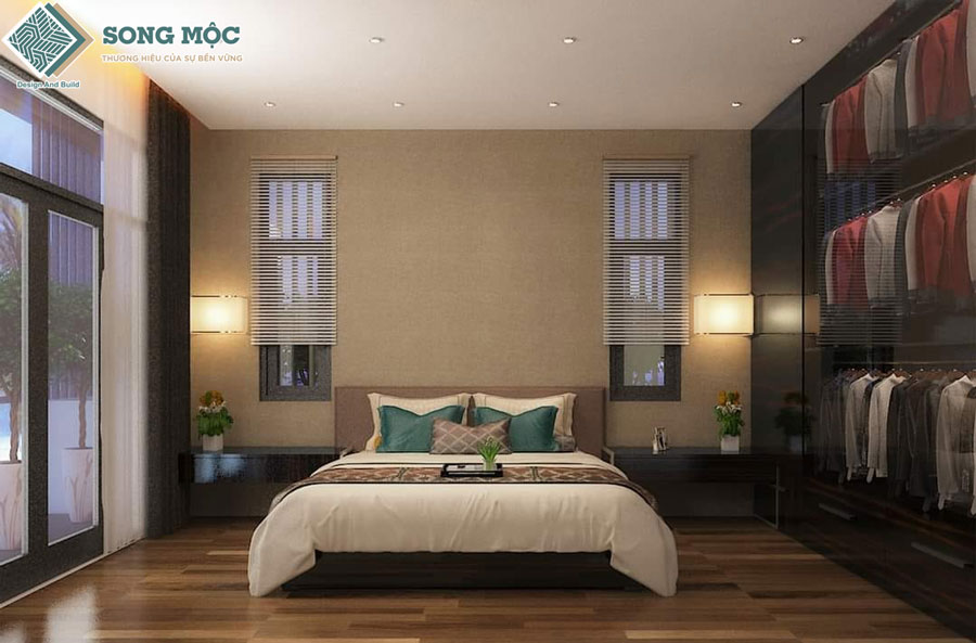 Hình ảnh mẫu thiết kế 3D nhà phố 2 tầng hiện đại