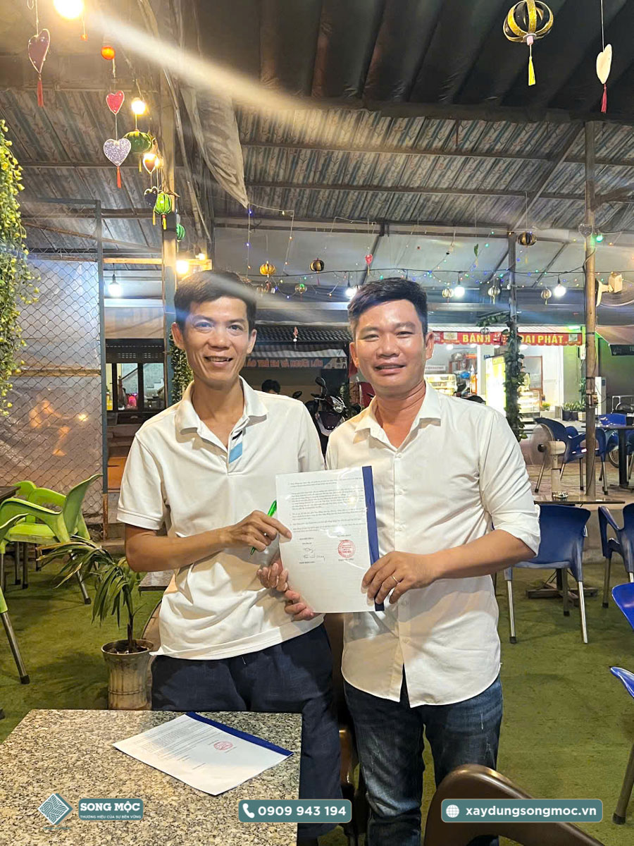 Hình ảnh Ký Kết Hợp Xây Dựng Tổ Ấm 1 Trệt 2 Lầu Sân Thượng Cho Gia Đình Anh Cang Tại TP. Thủ Đức