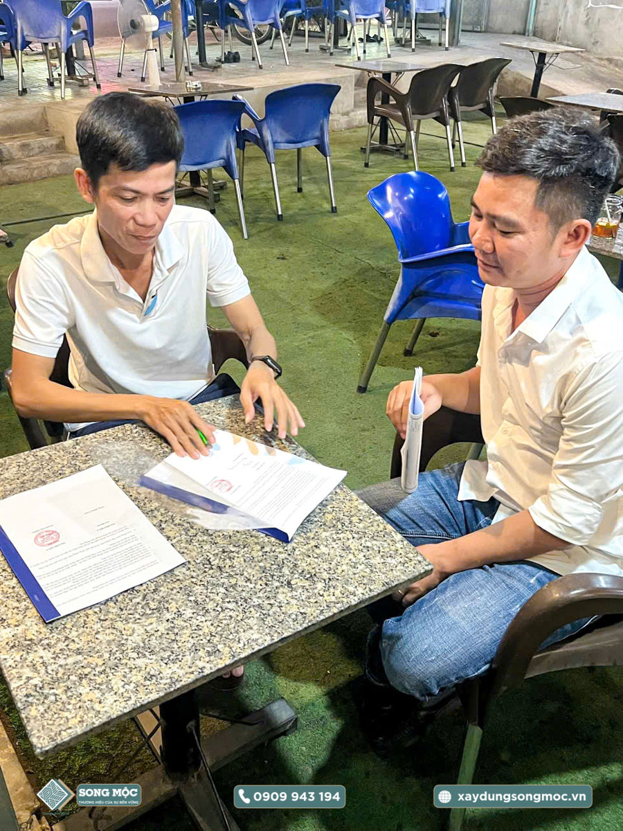 Hình ảnh Ký Kết Hợp Xây Dựng Tổ Ấm 1 Trệt 2 Lầu Sân Thượng Cho Gia Đình Anh Cang Tại TP. Thủ Đức