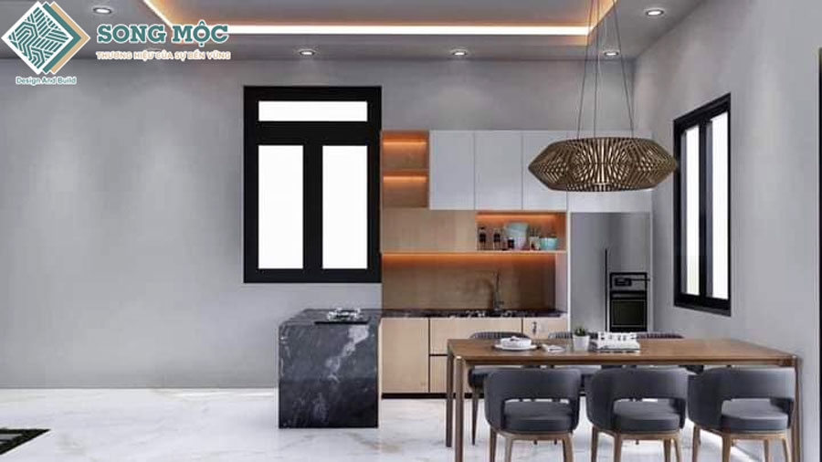 Hình ảnh 3D mẫu thiết kế nhà 3 Tầng Hiện Đại