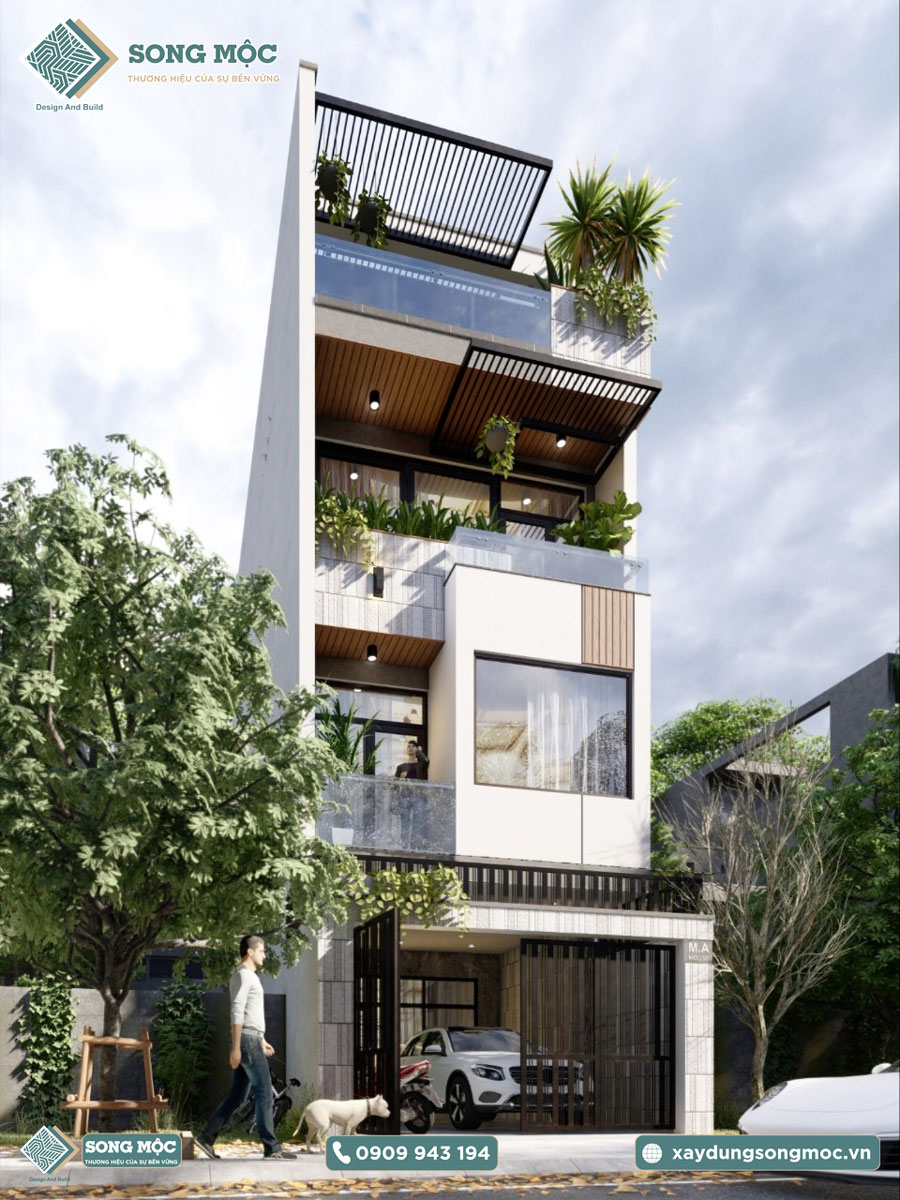 Mẫu Thiết Kế Nhà 4 Tầng Hiện Đại Diện Tích 5,5x19m – Anh Quân, Quận Tân Phú