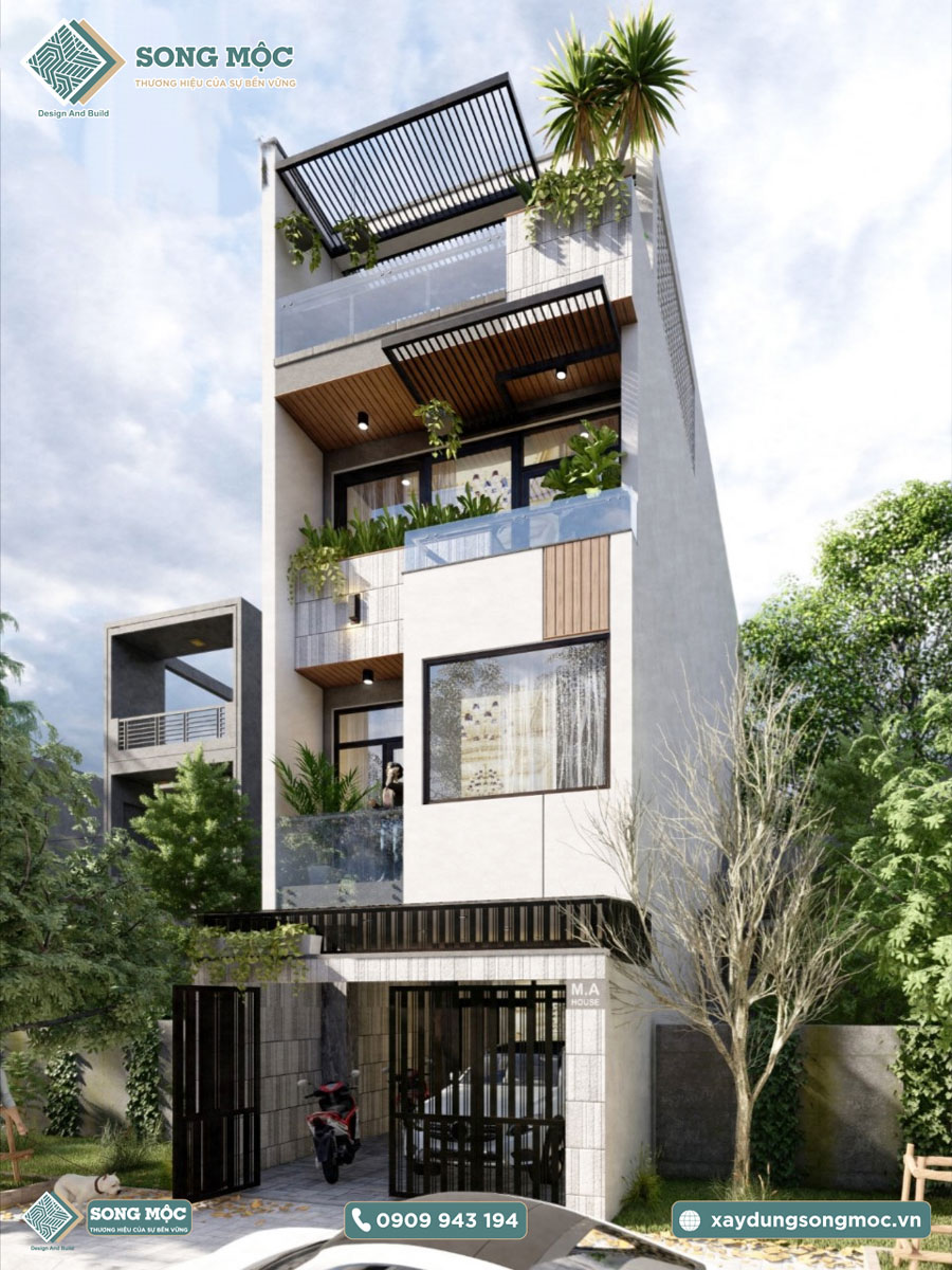 Mẫu Thiết Kế Nhà 4 Tầng Hiện Đại Diện Tích 5,5x19m – Anh Quân, Quận Tân Phú