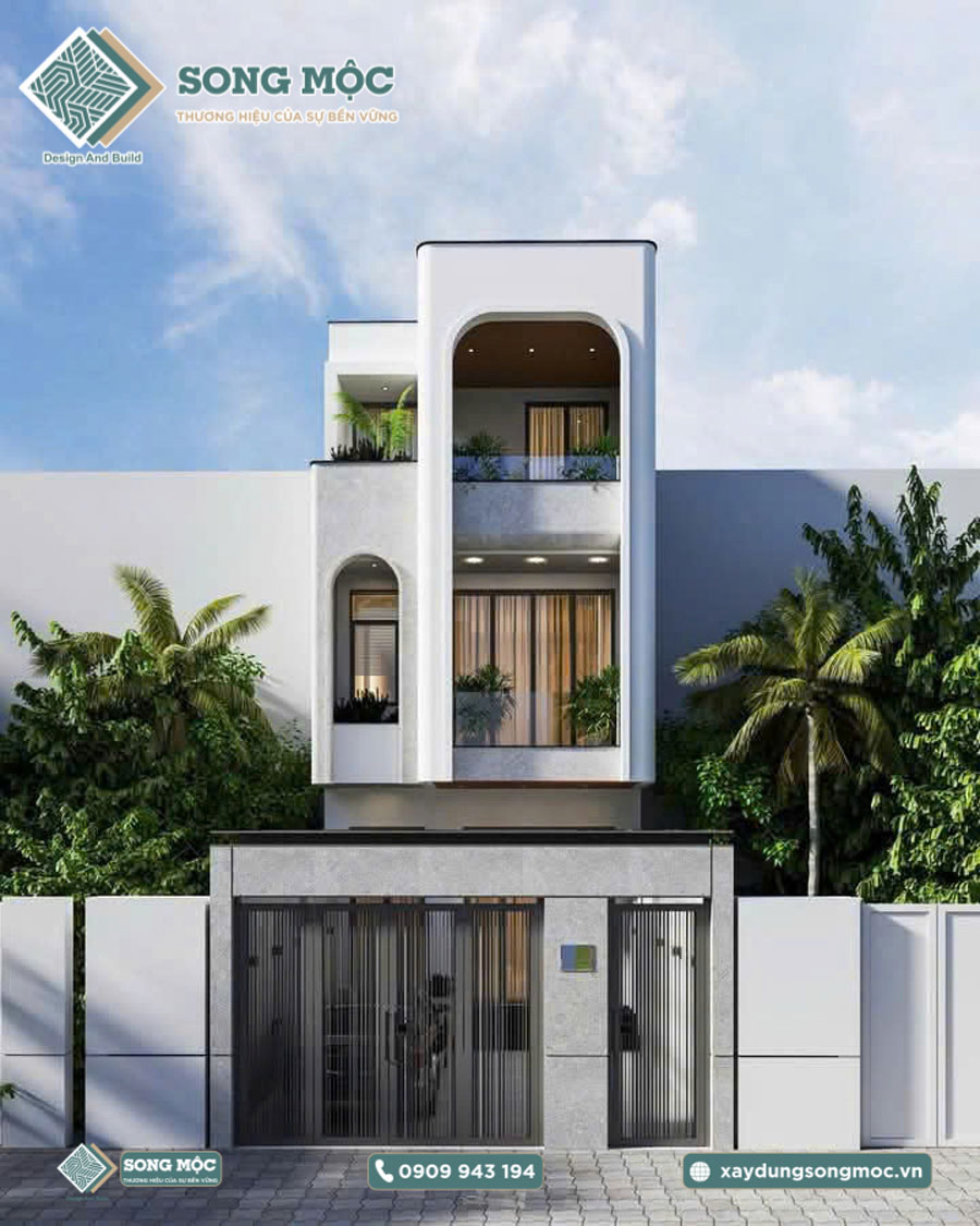 Mẫu thiết kế nhà phố 3 tầng nhà chị Trà Quận 10