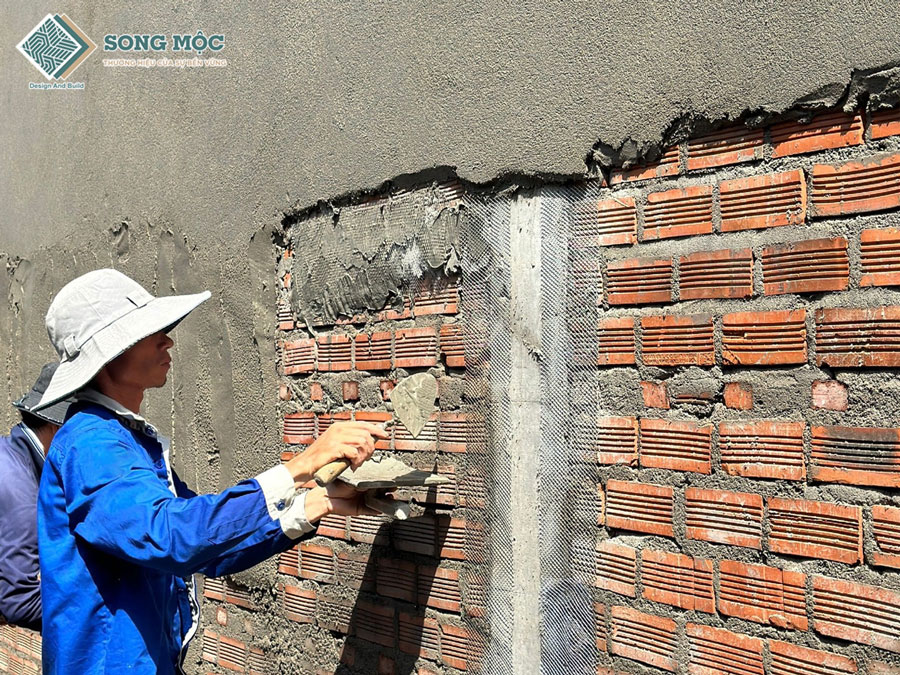 Giải pháp chống nứt tường hiệu quả với kỹ thuật thi công lưới mắt cáo